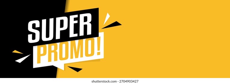 Super promo sobre fondo amarillo