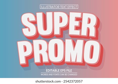 Super Promo text effect editable super and promo customizable font style