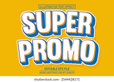 Super Promo text effect editable super and promo customizable font style