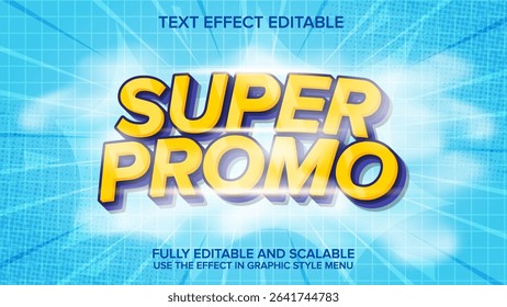 super promo text effect editable vector