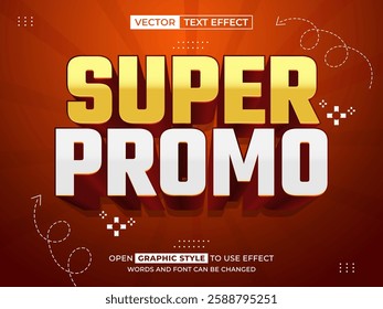 super promo text, font effect, 3d text for title
