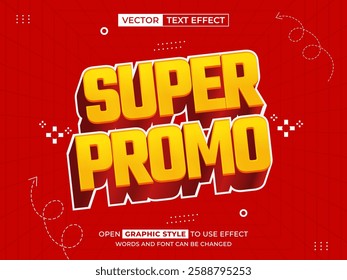 super promo text, font effect, 3d text for title