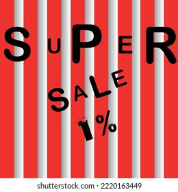 Super promoción y descuentos, banner.