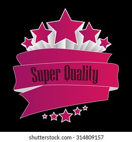 super quality button pink on black background