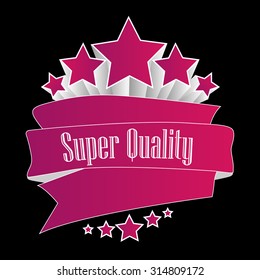 super quality button pink on black background