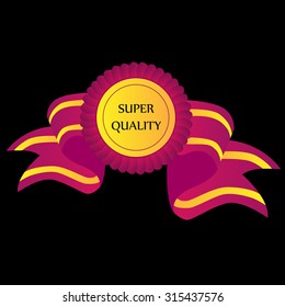 super quality button pink on black background