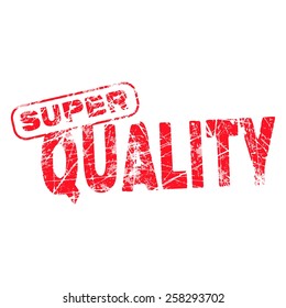 Super Quality red grunge rubber stamp vector illustration