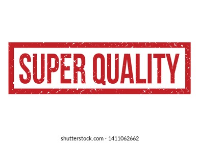 Super Quality rubber stamp. Red Super Quality rubber grunge stamp vector illustration - Vector