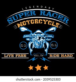 SUPER  RACER MOTORCYCLE IMAGE FOR T SHIRT ILLUSTRATION VECTOR , having fun driving the empty road on a motorcycle tour journey. Motorcyclist Graphic design. T-shirt print. Vector,,,