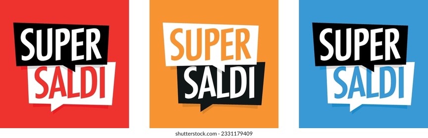 Super saldi, Super sales in Italian language