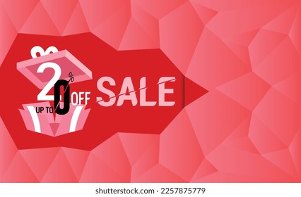 Super Sale with 20% Off. Social media banner design. Vector EPS