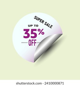 SUPER SALE UP TO 35% off the peeling effect sticker.