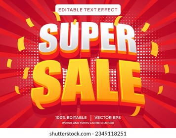  Super sale 3D editable text effect