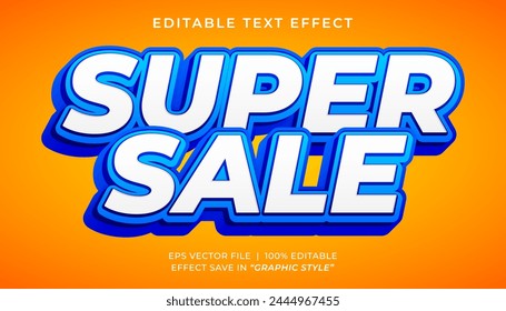 Super sale 3d editable text effect promotion style