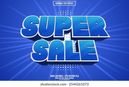 Efecto de texto editable 3D de venta estupenda