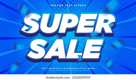 Super Sale 3d editable text effect Template suitable for sale banner