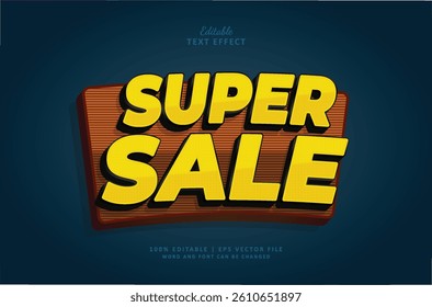 Super sale 3d editable text effect, suit for promotion sale.