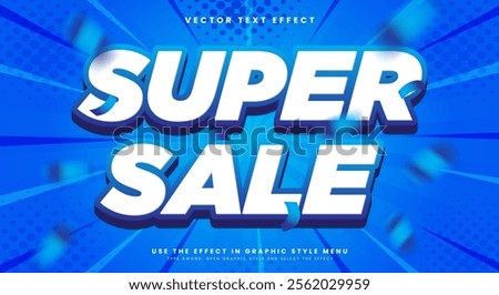 Super Sale 3d editable text effect Template suitable for sale banner