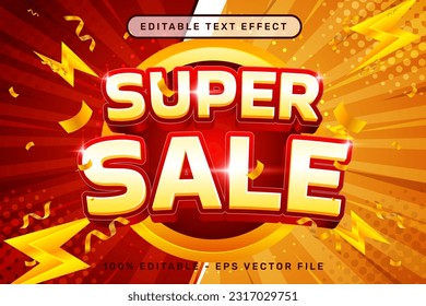 super sale 3d text effect and editable text effect	