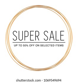 Super Sale 50% Off Logo Badge