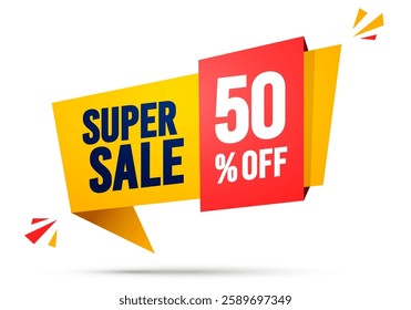 Super Sale - 50 Percent Off Speech Bubble 