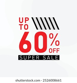 super sale 60% off. upto 60% off. 60% sale vector. discount sale vector. sale vector