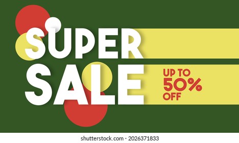 Super sale background illustration for web banner and online flyer of shopping day