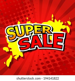 Super sale background with red.