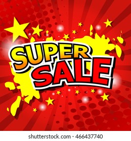 Super sale background with red.