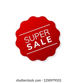 Super sale badge vector