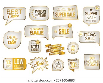 Super sale badges and labels vector collection	