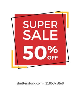 Super Sale Banner. 50% Off