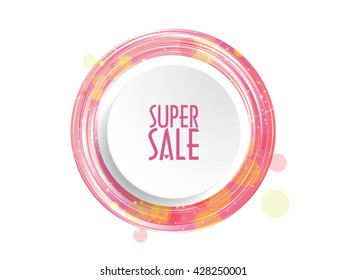 Super Sale banner background illustration