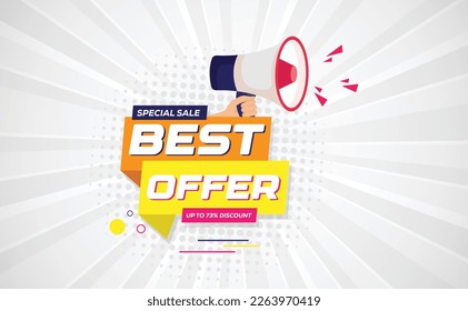 Super sale banner comic background speaker design eps vector illustration. 