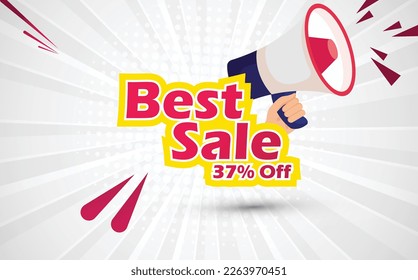 Super sale banner comic background speaker design eps vector illustration. 