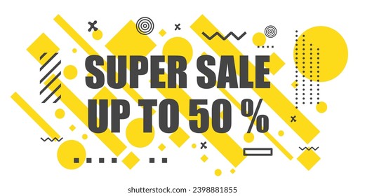 Super sale banner. Banner design  poster. Vector design illustration.