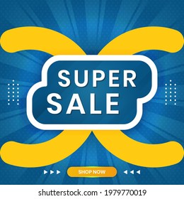 super sale banner design. promotion design element good for business campaign or advertising