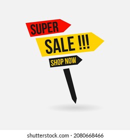 Super sale banner design template