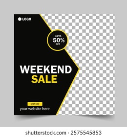 Super Sale Banner Design Template. Editable Post Template Social Media Banners