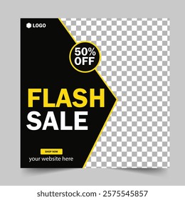 Super Sale Banner Design Template. Editable Post Template Social Media Banners