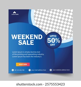 Super Sale Banner Design Template. Editable Post Template 