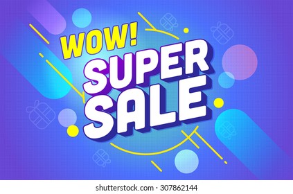 Super Sale Banner Design.Vector Illustration