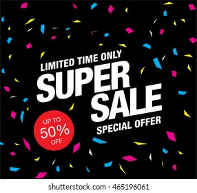 Super sale banner. Sale poster