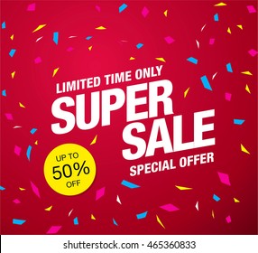 Super sale banner. Sale poster
