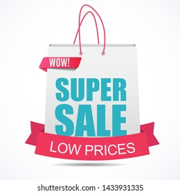 Super sale banner poster. Vector illustration EPS10