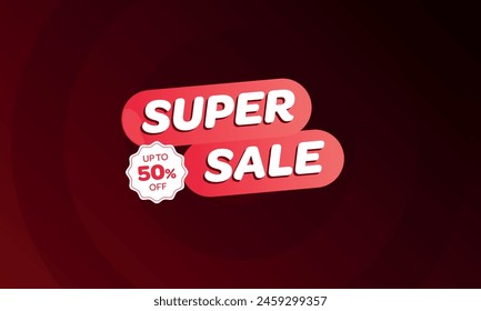 super sale banner shop now