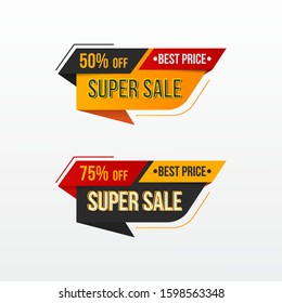 super sale banner with special offer adverstising