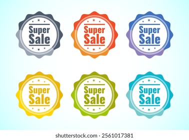 Super sale banner, sticker for business, marketing and advertising