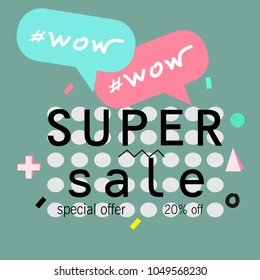 Super sale banner template design