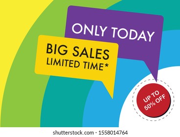 Super sale banner template design. Sale banner design with round cut background and message. Abstract sale banner. Circular art and craft style.
